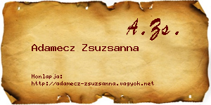 Adamecz Zsuzsanna névjegykártya